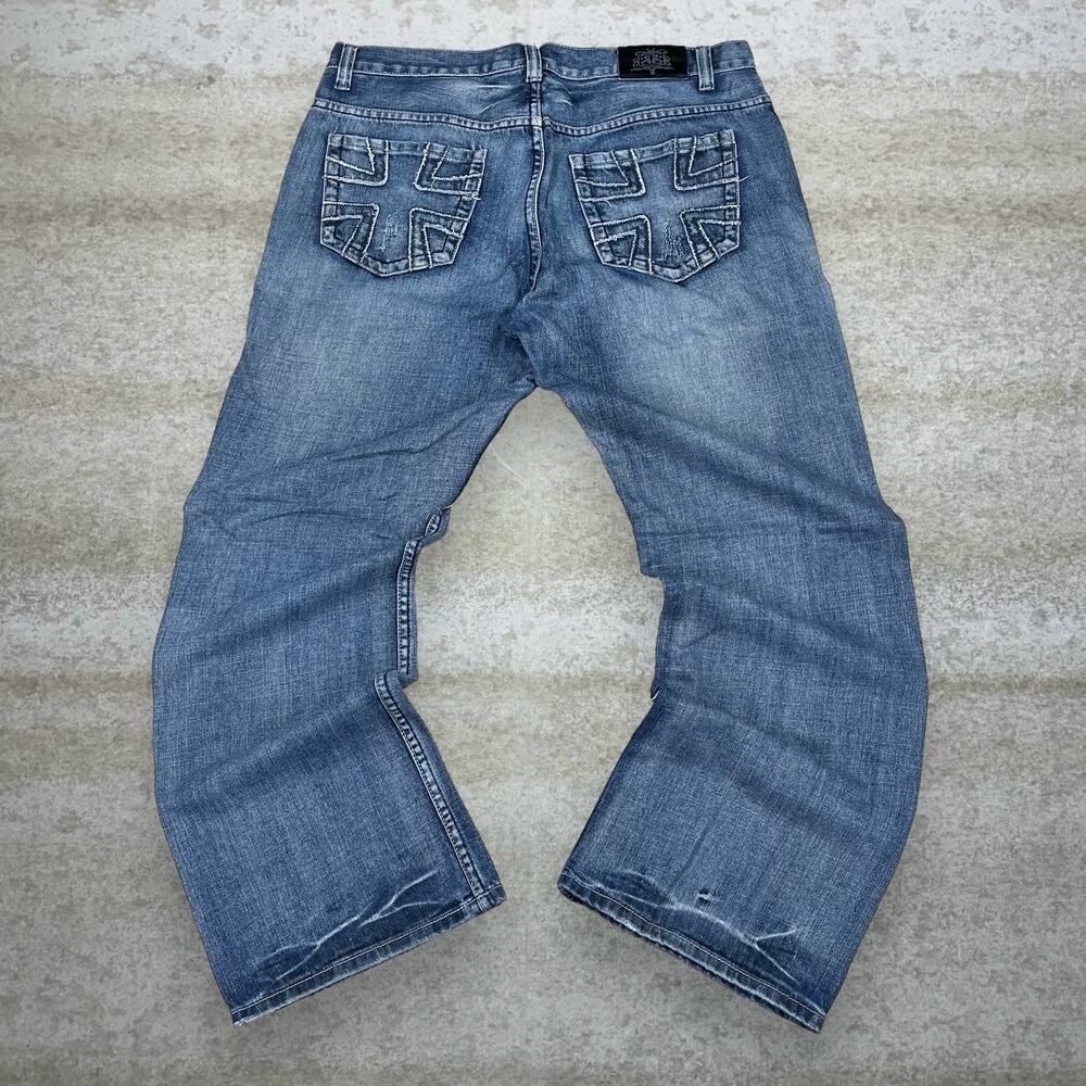 Vintage Y2K Bailey PT Skater Jeans 36x32 Bootcut Flared Leg Medium Wash Denim